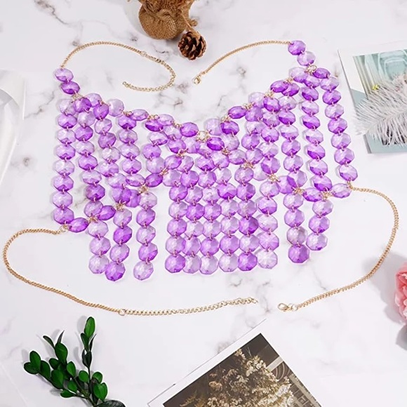 Amethyst Chained Body Jewelry - Picture 4 of 4